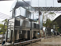 Mesin Pembuangan Gas Cyclone Spray Tower Penghilang VOC, Bau, Debu, Asap, dan Gas dari Pabrik Tekstil 20000CMH Wet Scrubber