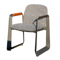 Set Perabot Taman Aluminium Seri Rekreasi Modern Desain Lion, Kursi Makan Luar Ruangan, Meja, Bantal Tahan Air, Kepadatan Tinggi
