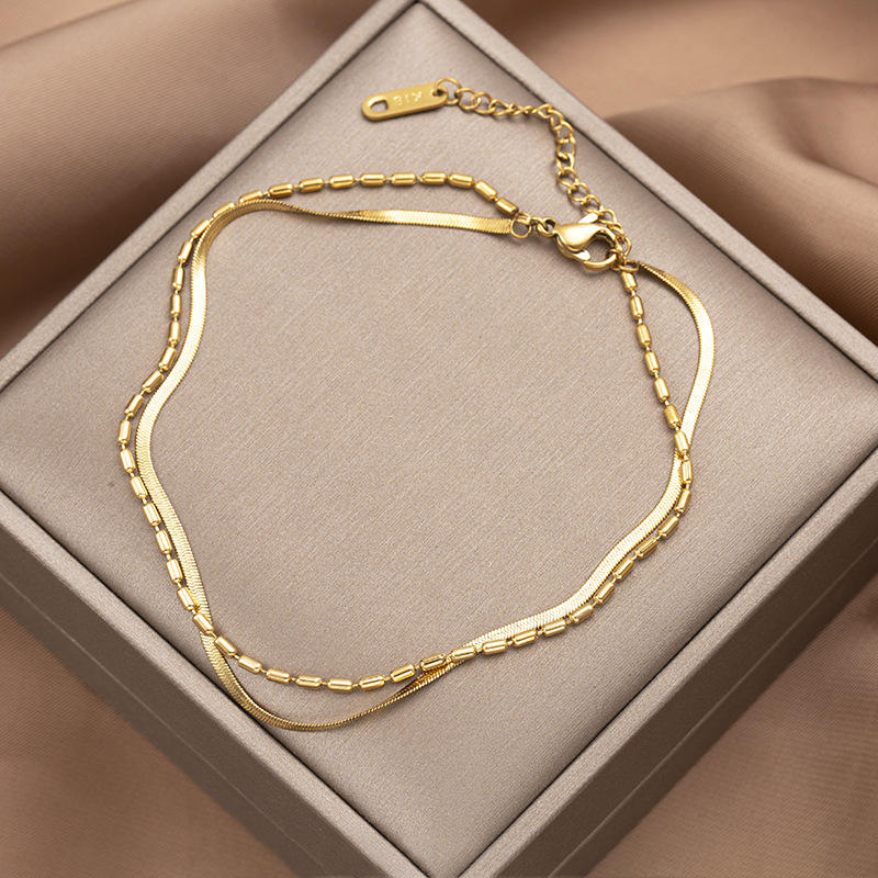 Double chaîne de perles de riz 578