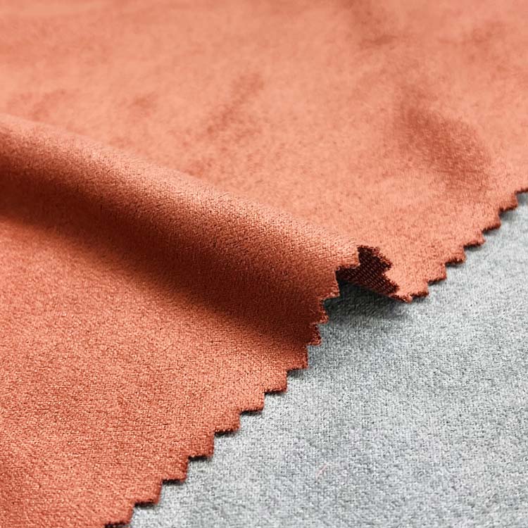 Glattes Mikrofaser-Polyerester-massives gestricktes Wildleder gewebe, rotes Wildleder aus 100% Polyester/