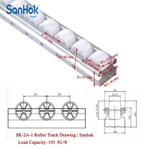 Pista de rodillos deslizantes antiestáticos de pista fluida de aleación para transportador - Product Image 1