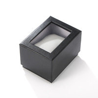 Boîte à montre rectangulaire écologique et recyclable, prix de gros, boîte de rangement rigide en carton de haute qualité avec fenêtre et doublure en éponge
