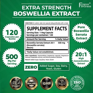สารสกัดจากต้นบอสเวลเลียแบบกำหนดเองได้ 120 แคปซูล ช่วยเสริมสร้างภูมิคุ้มกันสำหรับผู้หญิง สารสกัดจากพืช แคปซูลบอสเวลเลีย - Product Image 3