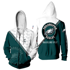 2025 deportes casuales europeos y americanos para el equipo de fútbol Sudadera con capucha suelta de moda con cremallera suéter otoño impresión Digital - Product Image 5