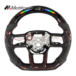 พวงมาลัยอัจฉริยะคาร์บอนไฟเบอร์สีแดง สำหรับฟอร์ด มัสแตง เจเนอเรชั่นที่ 7 S650 ปี 2024-2026 รุ่นดาร์คฮอร์ส GT GTD เชลบี้ คูเป้ - Product Image 1