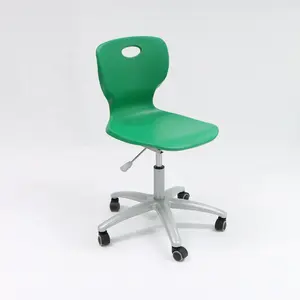 polypropylene shell chair height adjustable with stationary glides