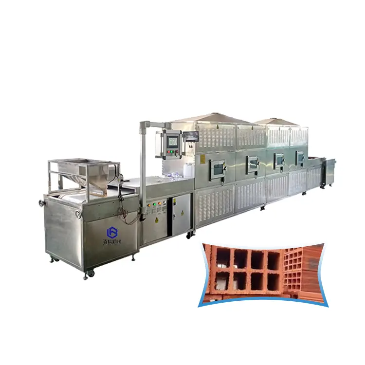 50Kw Clay Bricks Dryer Continuous Belt Microwave Drying Machine