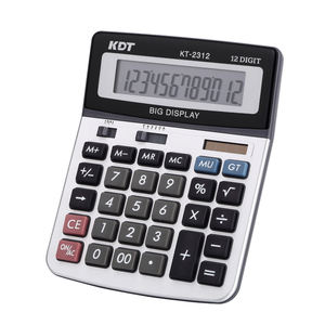 Kt-2312 12桁電卓 メタルパネル ソーラー電卓 - Product Image 1