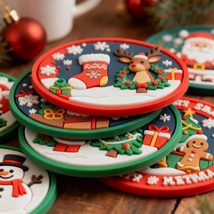 Bán buôn 3D biểu tượng tùy chỉnh nhựa <span class=keywords><strong>Silicone</strong></span> mềm PVC cao su dễ thương cốc đế lót ly cho đồ uống - Product Image 6