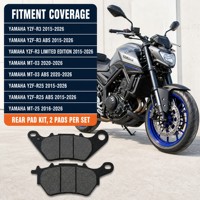 Plaquettes de frein semi-métalliques arrière FA662 1WD-25806-00-00 pour Yamaha YZF-R3 MT-03 YZF-R25 MT-25 2015-2026