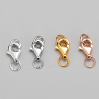 Vente en gros de fermoirs à boucle homard en argent sterling 925 plaqué or pour la fabrication de bijoux BRACELET COLLIER