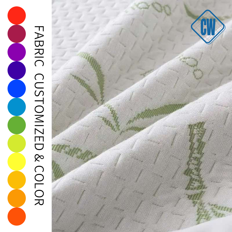 100% Breathable Waterproof Bamboo Fiber Knitted Jacquard Mattress Fabric 280 GSM Stretch Fabrics for Mattress