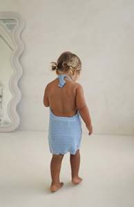 Abito da vacanza da bambino senza schienale in <span class=keywords><strong>maglia</strong></span> Pointelle - Product Image 5