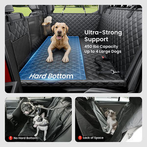 Protector de Asiento para Perros, Hamaca para Mascotas en el Asiento Trasero del Coche, Extensor de Cama para Perros, Protector de Asiento Impermeable Negro, Tamaño Universal - Product Image 2