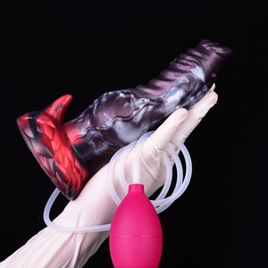 Dildo de caballo con ventosa de gran succión y eyaculación, realista, con nudo, de silicona, juguete sexual - Product Image 6