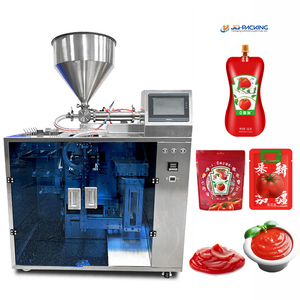 Fully Automatic 2 Head High-Accuracy Powder Filling Doypack Tomato Paste Mayonnaise Stand Pouch Bags Machine New Plastic Paper - Product Image 1