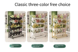 Étagère de présentation de fleurs en métal multi-niveaux pour fleuriste de supermarché, pour l'affichage de plantes vertes et de fleurs en magasin, mariages, usage domestique - Product Image 3