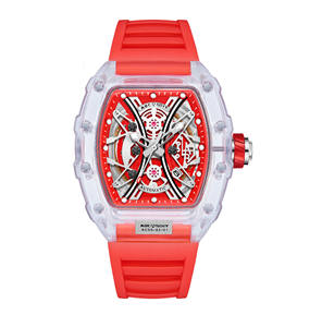 Montre-bracelet pour homme Montre transparente baril lumineux Montre tendance en silicone étanche pour homme - Product Image 6