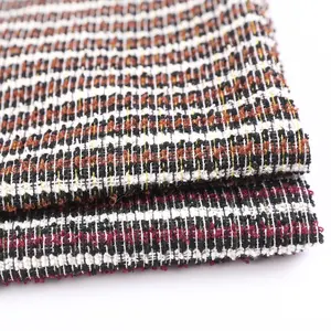 Tissu jacquard à rayures personnalisées pour femmes, en coton rayonne et en polyester tricoté, 50 pièces