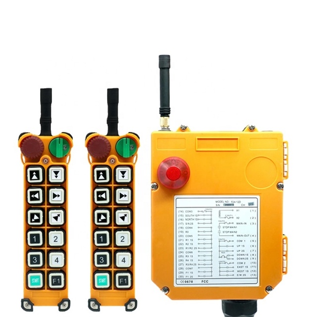 High Quality F24-12D Travelling Push Button Switch Lifting Crane Hoist Wireless Radio Remote Control