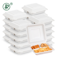 Boîtes à lunch pour préparation de repas de 9 pouces écologiques Boîtes à 3 compartiments Restaurant Micro-ondes Contenants alimentaires à emporter