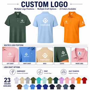 Polo Personalizado con Logotipo para Hombre y Mujer, Manga Corta, Seda de Hielo, Transpirable, Poliéster, Ropa Casual, 23 Colores Disponibles, Polo Liso - Product Image 3