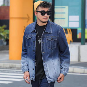 Veste en jean dégradé <span class=keywords><strong>grande</strong></span> <span class=keywords><strong>taille</strong></span> pour hommes, style coréen, coupe ample, manches longues, haute qualité, pour couples - Product Image 6
