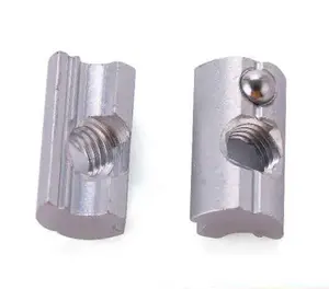 Self-aligning T-slot nut Roll in t nut with spring ball for 30 series slot 8 for solar panel