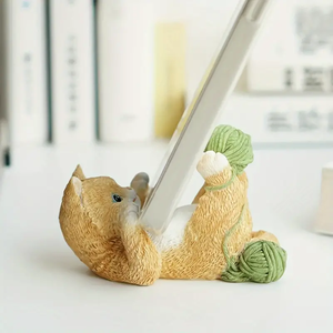 لعبة سطح المكتب الإبداعية سلسلة الكرة الراتنج القط المحمول ، حيوان لطيف الكرتون تزيين المنزل هدية عيد ميلاد - Product Image 3