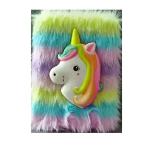 Hairy Cover Comfortable Smart Cute Unicorn Custom Kids Gift Journal 2022 stationery school supplies cute notebooks