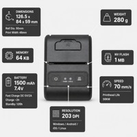 Impresora Térmica Portátil de Recibos de 58 mm con Bluetooth, Velocidad de 70 mm/s, Impresora de Facturas Portátil para Comercio Minorista, Restaurantes y Entrega de Comida