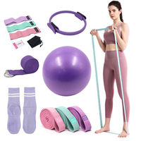 Équipement d'exercice d'entraînement à domicile TPE élastique Yoga bandes de résistance petit Mini Yoga Pilates balle cercle magique Yoga Pilates anneau