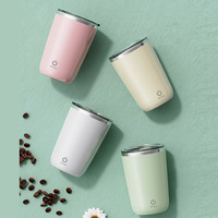 Tasse de voyage magnétique en acier inoxydable rechargeable par USB de 350ml agitation magnétique automatique pour café thé lait-pour une utilisation en voiture