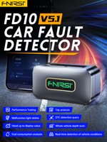 Fnirsi FD10 Outil de diagnostic OBD2 pour voiture, lecteur de codes d'erreur, effacement des erreurs, compatible iOS Android BT V5.1, voyant de contrôle moteur, réparation automobile