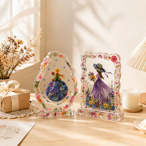 قالب سيليكون على شكل قلب لإطار الصور، قالب صب الراتنج DIY لعرض الصور بشكل بيضاوي متموج - Product Image 3