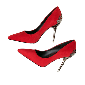 รองเท้าเจ้าสาวแบบสวมปลายแหลม ส้นสูงบาง ระบายอากาศได้ดี ทำจากหนัง PU เหมาะสำหรับใส่ในฤดูร้อน - Product Image 1