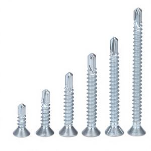 Vis à cloison sèche en acier au carbone zingué 8.8, longueur 25/30 mm, tête trompette, pointe de perçage, traitement de surface au phosphate noir - Product Image 4