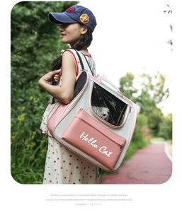 Bán Buôn Sang Trọng Xách Tay Mèo Du Lịch Tàu Sân Bay Oxford Ba Lô Dây Kéo Đóng Cửa Thời Trang Công Suất Lớn Kích Thước Trung Bình Mèo Thư - Product Image 5