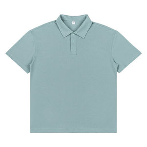 Camiseta Polo para Hombre, Manga Corta, Color Sólido, Algodón, Uso Diario, Cuello de Seda de Hielo - Product Image 1