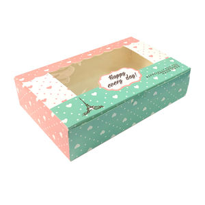 Commercio all'ingrosso Custom Design di Carta Per Uso Alimentare di Forma Quadrata di Confezionamento Biscotti Biscotti Brownie Scatole Torta Tazza In Massa Con Finestra In PVC - Product Image 5