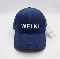 Cappellino da Baseball Vintage in Corduroy con Logo Personalizzato, Berretto Morbido in Corduroy a Costine, Cappello Regolabile per Autunno e Inverno, OEM ODM