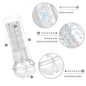Nuevo Producto, Linterna, Masturbador Masculino Portátil de Goma Suave con Forma de Copa de Avión, Simulación de Sexo Oral Divertido - Product Image 1