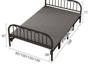 <span class=keywords><strong>Lit</strong></span> simple pliable avec cadre en métal, <span class=keywords><strong>lit</strong></span> double de 1,2 m pour la maison <span class=keywords><strong>et</strong></span> les dortoirs, <span class=keywords><strong>lit</strong></span> multifonctionnel pour la sieste - Product Image 3