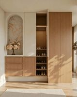 Modernes Holz-Schuhregal Umweltfreundliches Design Langlebige Konstruktion Modulare Verstellbare Regale für 50+ Paar Schuhe Hotel- und Fitness-Studio-Nutzung