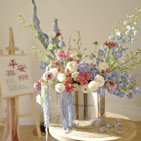 Nouvelle conception 2026 – Boîte cadeau cylindrique en carton argenté écologique et recyclable pour roses, idéale pour la Saint-Valentin et les mariages