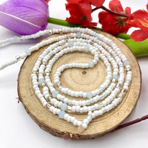 Joyería Corporal Plateada al por Mayor - Colección de Fabricantes de Cinturones de Cintura Africanos de Colores y Cinturones de Cintura de Hilo de Algodón - Product Image 3