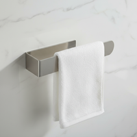 Porte-serviettes en acier inoxydable 304 brossé argenté, porte-serviettes en forme de U pour hôtel, porte-serviettes mural moderne simple pour salle de bain