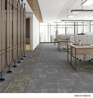 Dalles de moquette auto-adhésives en PVC avec support PET, amortissantes et insonorisantes, pour commandes en gros, mobilier hôtelier FF&E, sol modulaire pour hall d'hôtel