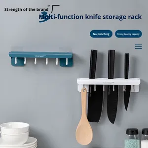 Support de rangement multifonctionnel pour couteaux de cuisine, installation sans perçage, fixation murale, vente en gros - Product Image 6