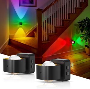 Veilleuse à changement de couleur RGB, lumière LED ambrée, super lumineuse, avec capteur, moderne, prise murale pour chambre d'enfant - Product Image 1